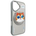 Etui Nimmy Glasses Cool Cat MagSafe do iPhone 16 szary