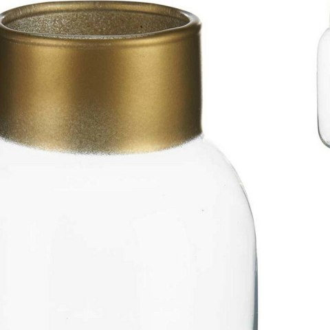 Wazon Gift Decor Przezroczysty Złoty Szkło Gładki 11,5 x 24 x 11,5 cm