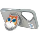 Etui Nimmy Glasses Cool Cat MagSafe do iPhone 16 szary