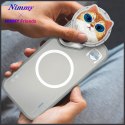 Etui Nimmy Glasses Cool Cat MagSafe do iPhone 16 szary