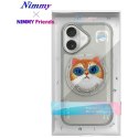 Etui Nimmy Glasses Cool Cat MagSafe do iPhone 16 szary