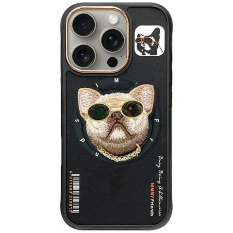 Etui Nimmy Glasses Cool Dog MagSafe do iPhone 16 Pro Max czarny