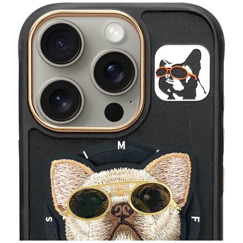 Etui Nimmy Glasses Cool Dog MagSafe do iPhone 16 Pro Max czarny