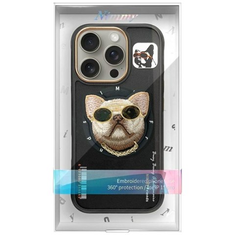 Etui Nimmy Glasses Cool Dog MagSafe do iPhone 16 Pro Max czarny