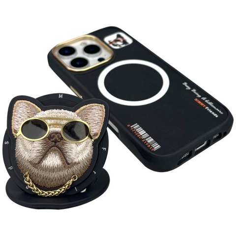 Etui Nimmy Glasses Cool Dog MagSafe do iPhone 16 Pro czarny