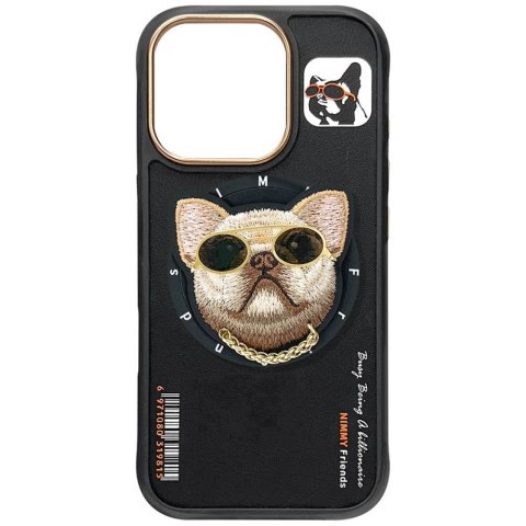 Etui Nimmy Glasses Cool Dog MagSafe do iPhone 16 Pro czarny