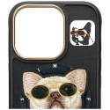 Etui Nimmy Glasses Cool Dog MagSafe do iPhone 16 Pro czarny