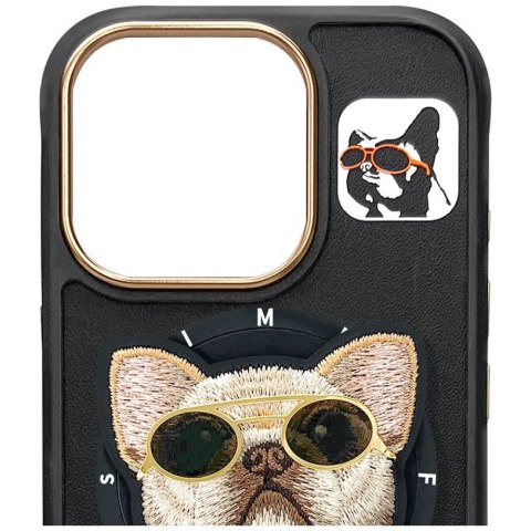 Etui Nimmy Glasses Cool Dog MagSafe do iPhone 16 Pro czarny