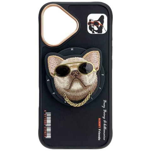 Etui Nimmy Glasses Cool Dog MagSafe do iPhone 16 czarny