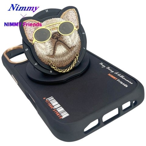 Etui Nimmy Glasses Cool Dog MagSafe do iPhone 16 czarny