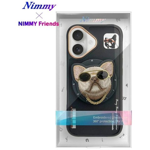 Etui Nimmy Glasses Cool Dog MagSafe do iPhone 16 czarny