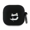 Karl Lagerfeld KLA4RUNCHK AirPods 4 cover czarny/black Silicone Choupette Head 3D