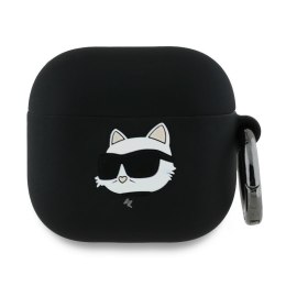 Karl Lagerfeld KLA4RUNCHK AirPods 4 cover czarny/black Silicone Choupette Head 3D