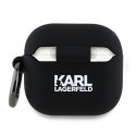 Karl Lagerfeld KLA4RUNCHK AirPods 4 cover czarny/black Silicone Choupette Head 3D
