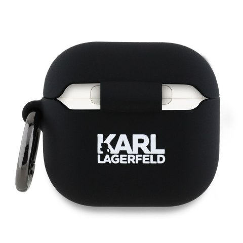 Karl Lagerfeld KLA4RUNCHK AirPods 4 cover czarny/black Silicone Choupette Head 3D