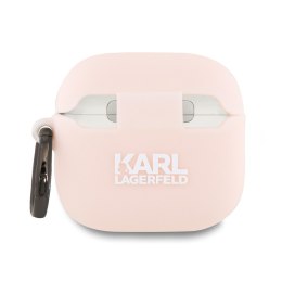 Karl Lagerfeld KLA4RUNCHP AirPods 4 cover różowy/pink Silicone Choupette Head 3D
