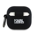 Karl Lagerfeld KLA4RUNIKK AirPods 4 cover czarny/black Silicone Karl Head 3D