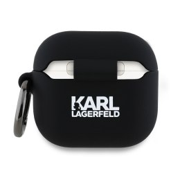 Karl Lagerfeld KLA4RUNIKK AirPods 4 cover czarny/black Silicone Karl Head 3D