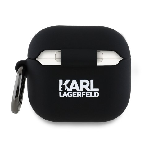 Karl Lagerfeld KLA4RUNIKK AirPods 4 cover czarny/black Silicone Karl Head 3D