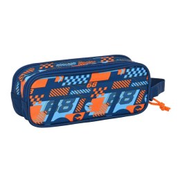 Piórnik Podwójny Hot Wheels Speed club Pomarańczowy Granatowy (21 x 8 x 6 cm)