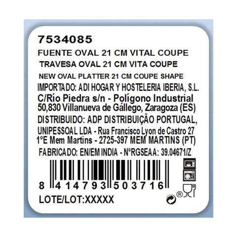 Półmisek Kuchenny Ariane Ceramika Biały (Ø 21 cm)