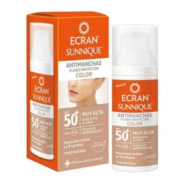 Przeciwdziałający Plamom Krem do Opalania ECRAN SUNNIQUE COLOR Ecran Spf 50+ (50 ml) 50+ (50 ml)