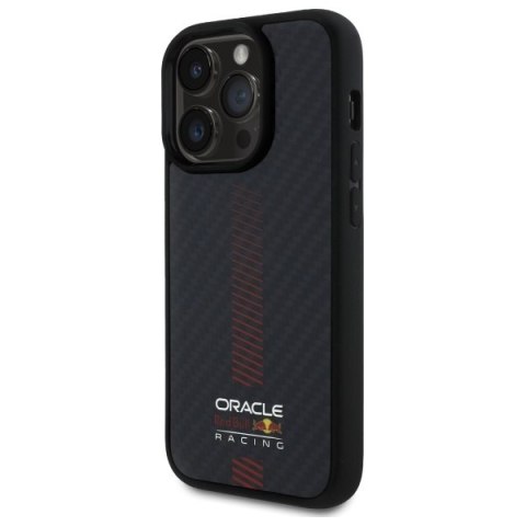 Red Bull RBHMP14L24CFGSMK iPhone 14 Pro 6.1" hardcase czarny/black Carbon Fiber Power Bar MagSafe