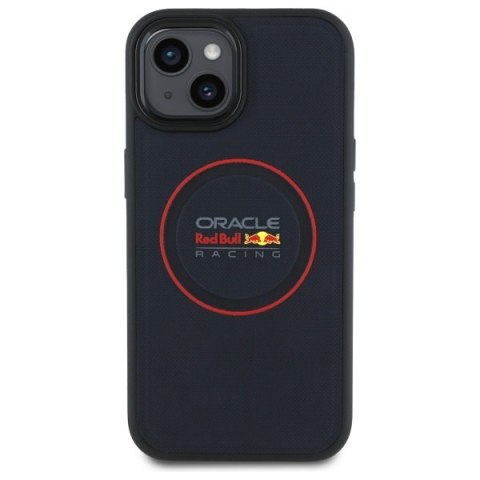 Red Bull RBHMP14S24PUILVR iPhone 14 6.1" hardcase granatowy/navy Leather Red Ring MagSafe