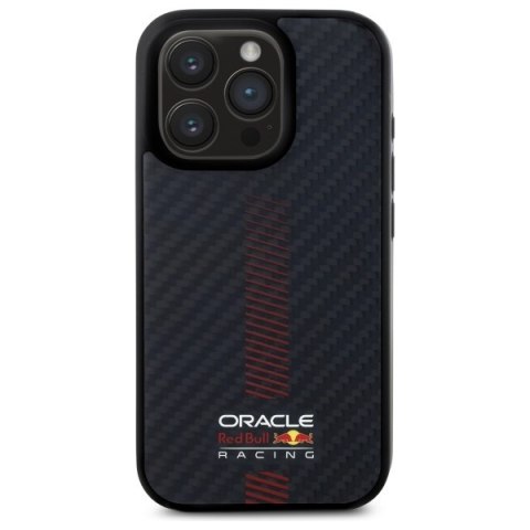 Red Bull RBHMP15L24CFGSMK iPhone 15 Pro 6.1" hardcase czarny/black Carbon Fiber Power Bar MagSafe
