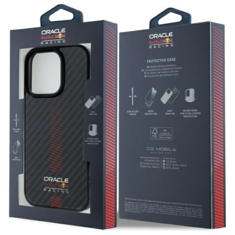 Red Bull RBHMP15L24CFGSMK iPhone 15 Pro 6.1" hardcase czarny/black Carbon Fiber Power Bar MagSafe