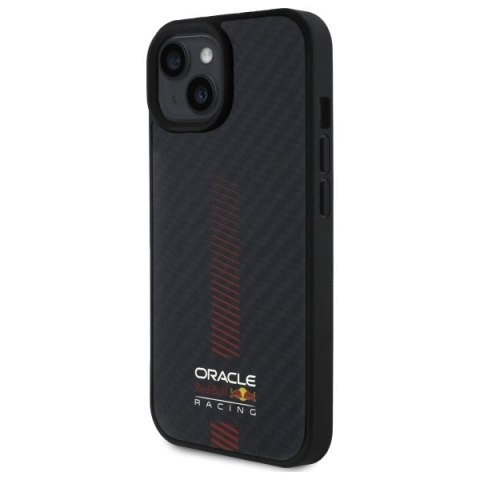 Red Bull RBHMP15S24CFGSMK iPhone 15 6.1" hardcase czarny/black Carbon Fiber Power Bar MagSafe