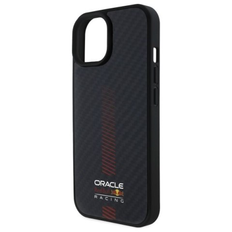 Red Bull RBHMP15S24CFGSMK iPhone 15 6.1" hardcase czarny/black Carbon Fiber Power Bar MagSafe