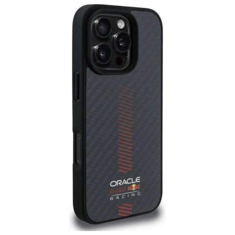 Red Bull RBHMP16L24CFGSMK iPhone 16 Pro 6.3" hardcase czarny/black Carbon Fiber Power Bar MagSafe