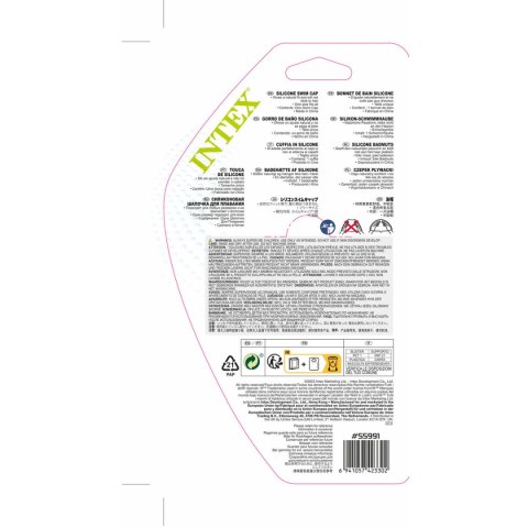 Czepek Pływacki Intex Jeden rozmiar Silikon (24 Sztuk)