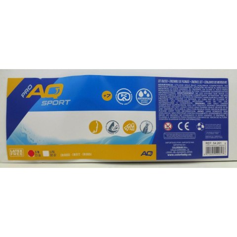 Okulary do Nurkowania z Rurką i Płetwami AquaSport Niebieski Junior (2 Sztuk)