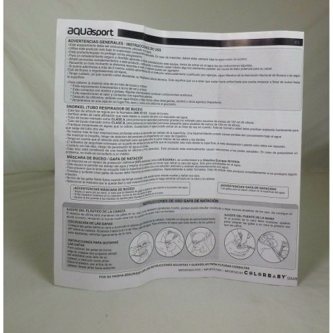 Okulary do Pływania Dziecięce AquaSport (12 Sztuk)