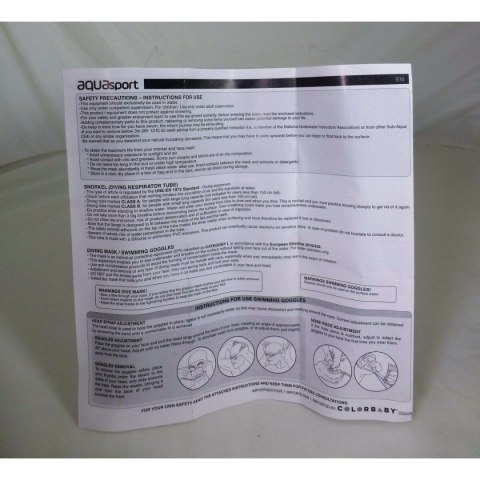 Okulary do Pływania dla Dorosłych AquaSport (12 Sztuk)