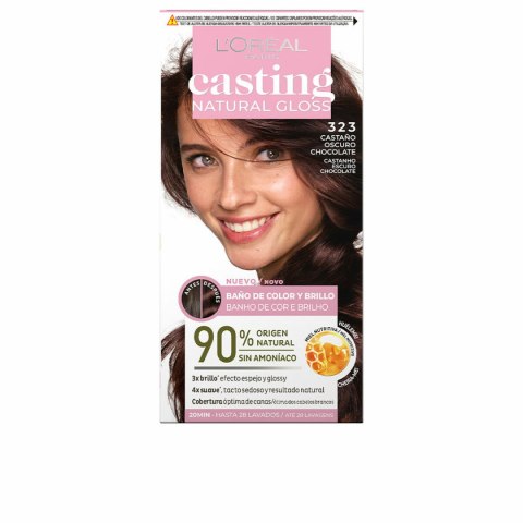 Koloryzacja Półtrwała L'Oreal Make Up Casting Natural Gloss Nº 323-castaño oscuro chocolate 180 ml
