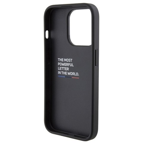 BMW BMHCP15XGSPPRK iPhone 15 Pro Max 6.7" czarny/black hardcase Grip Stand Smooth & Perforated