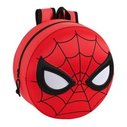 Plecak dziecięcy 3D Spiderman 642267358 Czarny Czerwony 31 x 31 x 10 cm