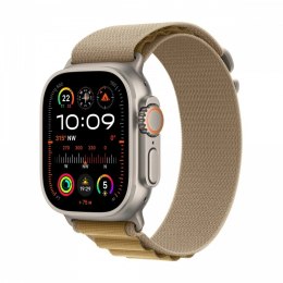 Watch Ultra 2 GPS + Cellular, koperta 49 mm z tytanu w kolorze naturalnym z opaską Alpine S w kolorze beżowym