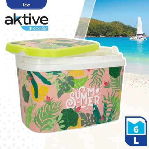 Zestaw do Ping Ponga Aktive Summer tropical Plastikowy 6 L 29 x 20 x 19,5 cm (8 Sztuk)