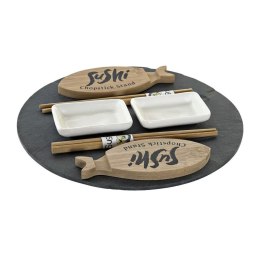 Zestaw do Sushi DKD Home Decor S3025953 Biały Granatowy Plastikowy