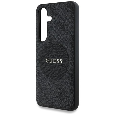 Etui Guess 4G Round Patch Classic Logo MagSafe do Samsung Galaxy S25+ czarny