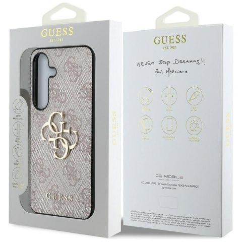 Etui Guess Big 4G Logo Classic Logo do Samsung Galaxy S25+ różowy