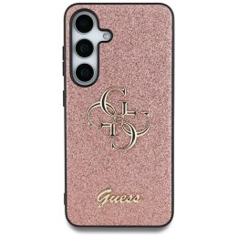 Etui Guess Fixed Glitter Big 4G Metal Logo do Samsung Galaxy S25 Ultra różowy