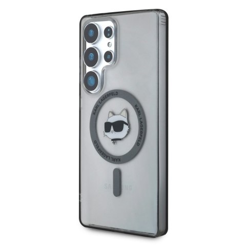 Etui Karl Lagerfeld Button Choupette Head Printed Logo MagSafe do Samsung Galaxy S25 Ultra czarny