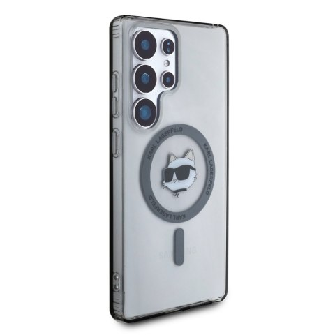 Etui Karl Lagerfeld Button Choupette Head Printed Logo MagSafe do Samsung Galaxy S25 Ultra czarny