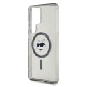 Etui Karl Lagerfeld Button Choupette Head Printed Logo MagSafe do Samsung Galaxy S25 Ultra czarny