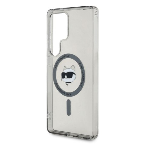 Etui Karl Lagerfeld Button Choupette Head Printed Logo MagSafe do Samsung Galaxy S25 Ultra czarny
